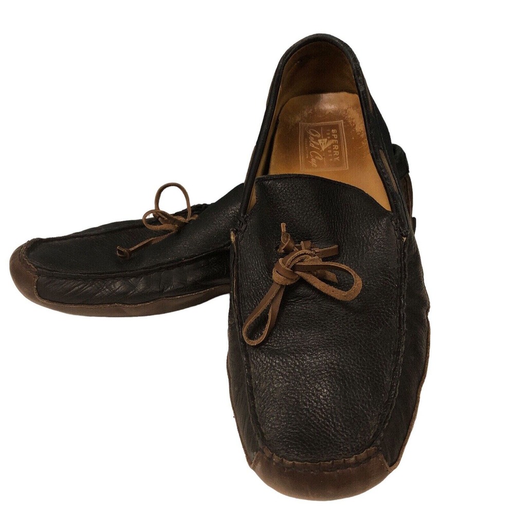 Mens SPERRY GOLD CUP Top Sider BROWN LEATHER Driving LOAFER Shoes Sz 13‎